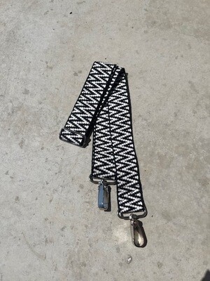 Gurtband | schwarz weiß gezackt