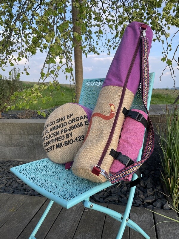 Coffeebag yoga spirit | lila Flamingo