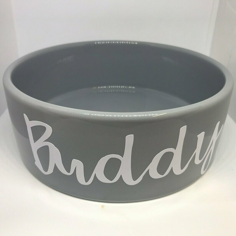 Grey Ceramic pet bowls