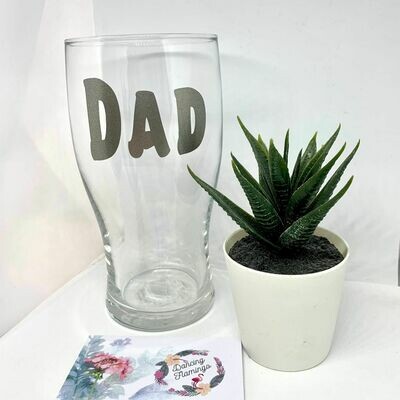 Dad Pint Glass with Socks