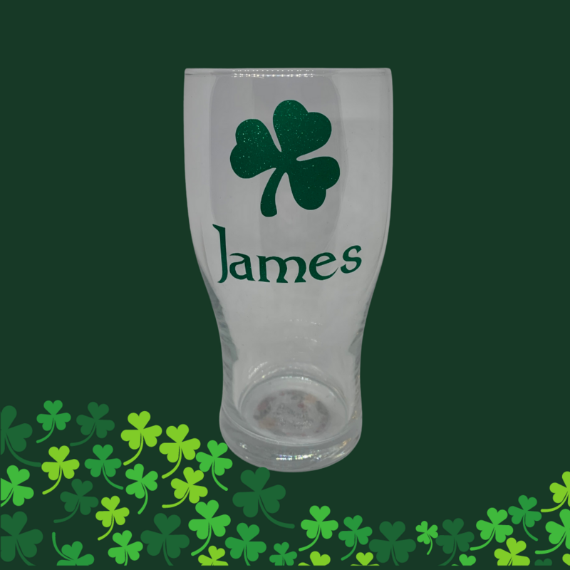 4 leaf clover glass