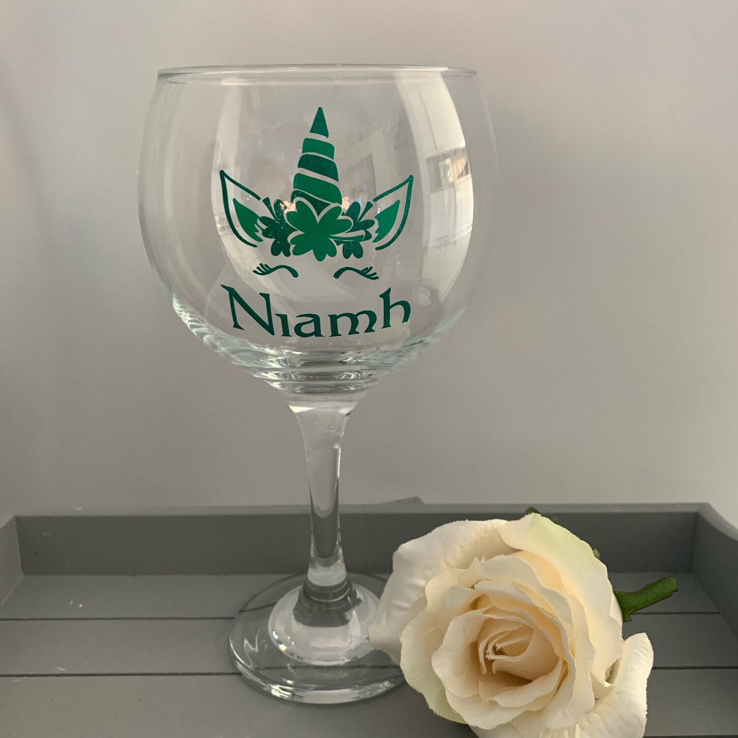 Irish Unicorn Glass