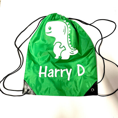 Personalised drawstring PE bag with image