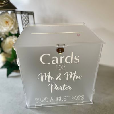 Personalised Acrylic Card Box