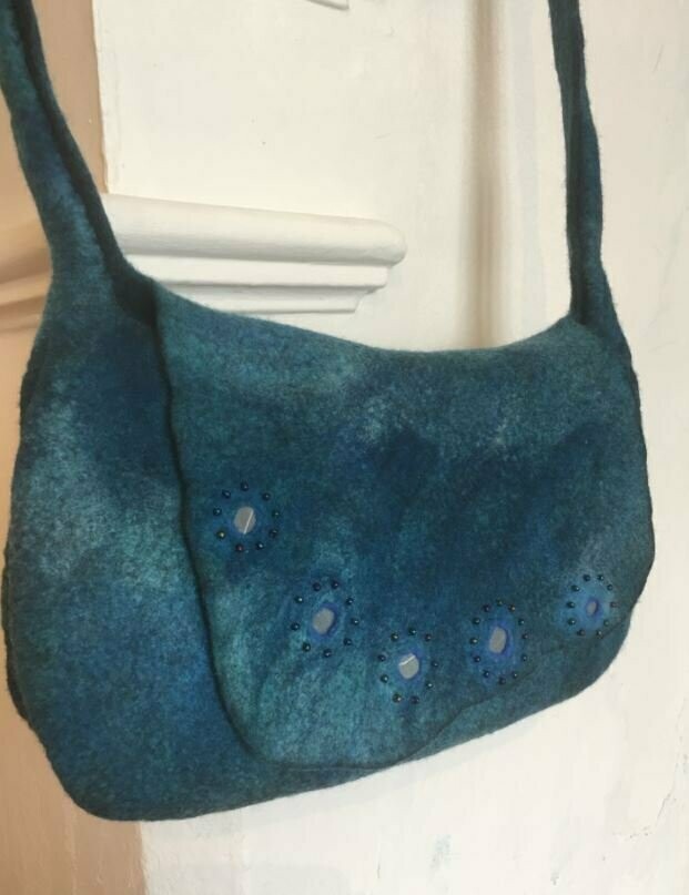Blue Felt Bag