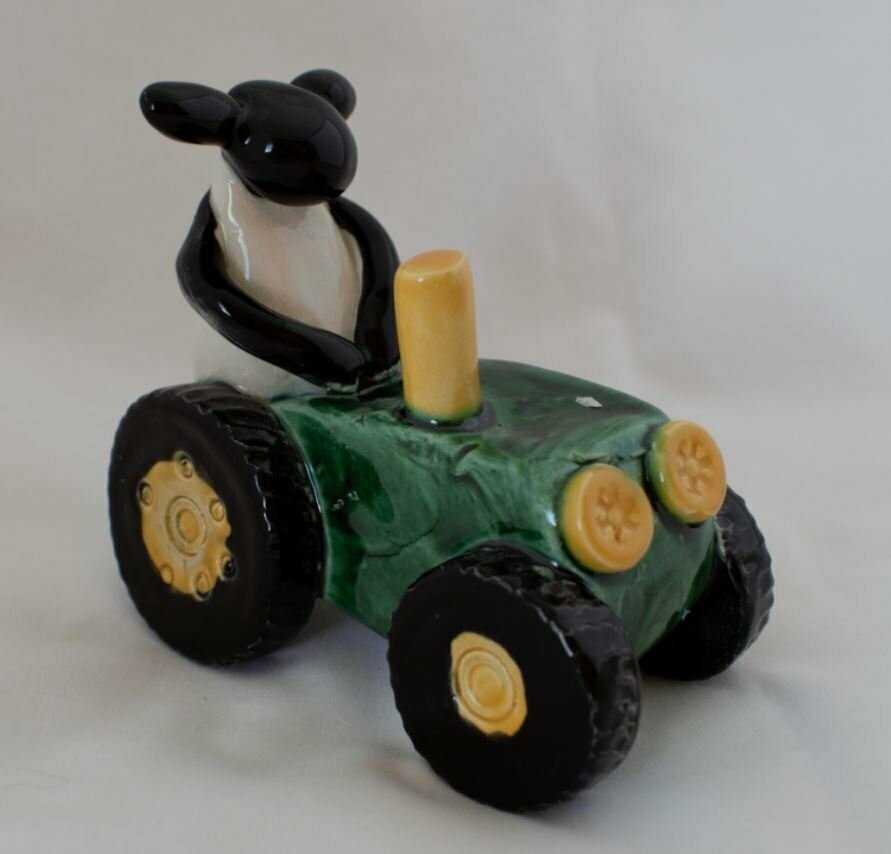 Sheep on Tractor