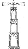Pyramide mit Ornamentmotiven