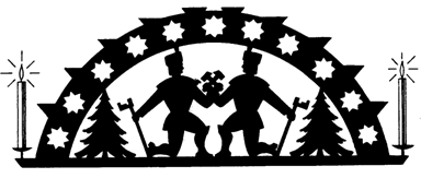 Schwibbogen mit 2 knienden Bergmännern