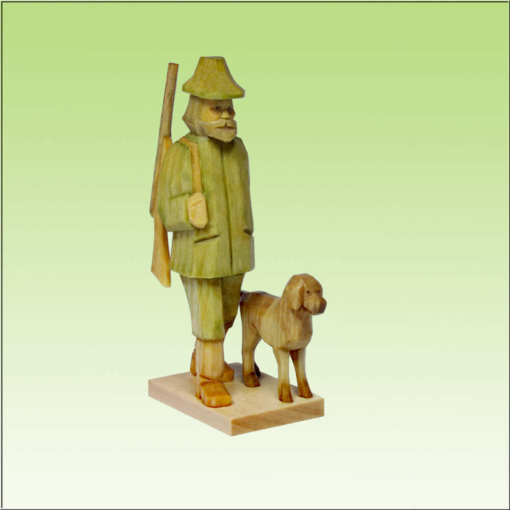 Förster mit Hund - Farbig 7cm