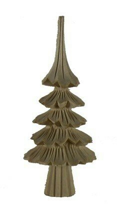 Baum "Tannenform" geschnitzt 6 cm