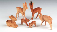 Rehe ... Rehgruppe geschnitzt ca. 7 cm Rehe ... Rehgruppe geschnitzt ca. 7 cm