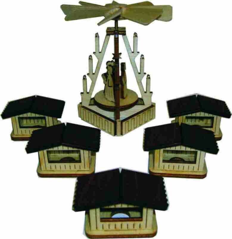 Bastelsatz Lichterhaus Pyramide Modell 6 Bastelsatz Lichterhaus Pyramide Modell 6