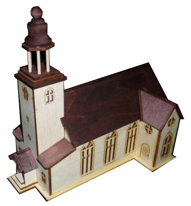 Bastelsatz Lichterhaus Dorfkirche Bastelsatz Lichterhaus Dorfkirche