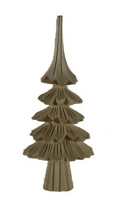 Baum Baum "Tannenform" geschnitzt 11 cm