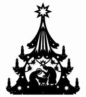 Lichterbaum „Christi Geburt mit Stern“ Lichterbaum „Christi Geburt mit Stern“