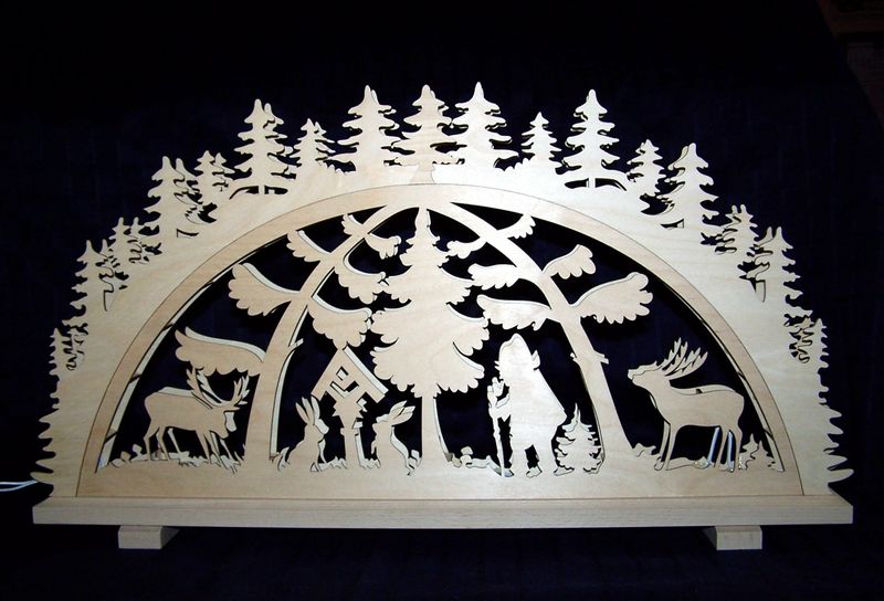 Schwibbogen mit Tieren, Förster ...