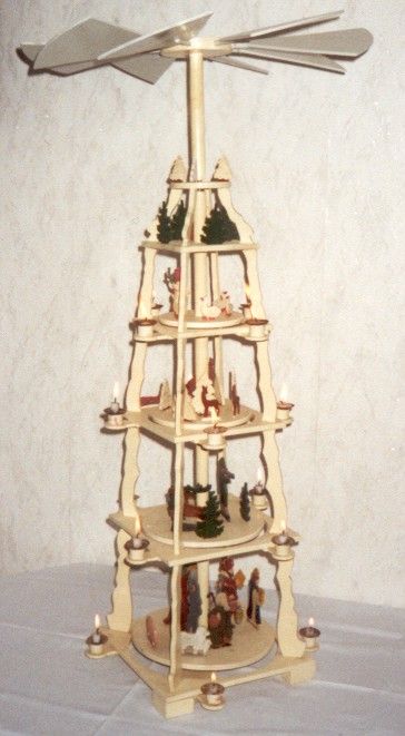 Große Säulenpyramide – Vorlage für erzgebirgische Laubsägearbeiten Große Säulenpyramide – Vorlage für erzgebirgische Laubsägearbeiten