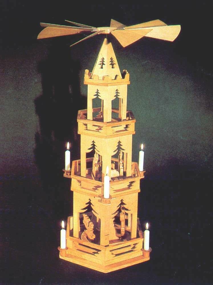 Weihnachtspyramide „Tannenbaum“ – Vorlage für Laubsägearbeiten