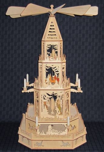 Erzgebirgische Weihnachtspyramide – Laubsägevorlage im Erzgebirgsstil