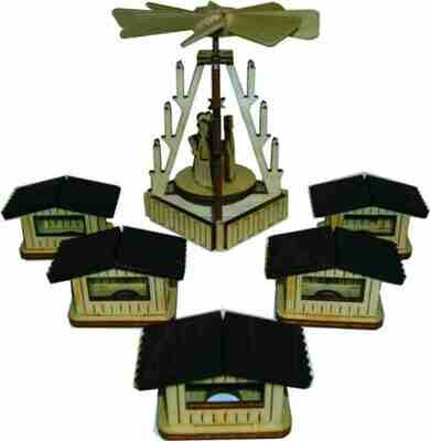 Bastelsatz Lichterhaus Pyramide Modell 6 Bastelsatz Lichterhaus Pyramide Modell 6