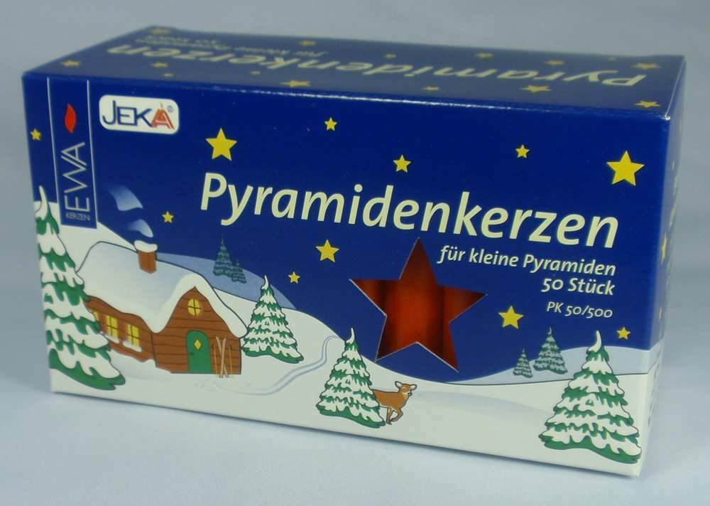 Pyramidenkerzen, klein 50er (rot) Pyramidenkerzen, klein 50er (rot)