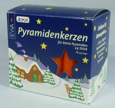 Pyramidenkerzen, groß 18er (weiß)