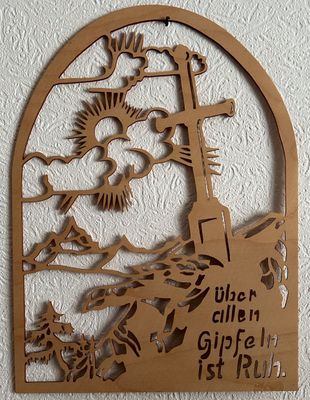 Muster - Wand- und Fensterbild Muster - Wand- und Fensterbild "Über allen Gipfeln is Ruh"