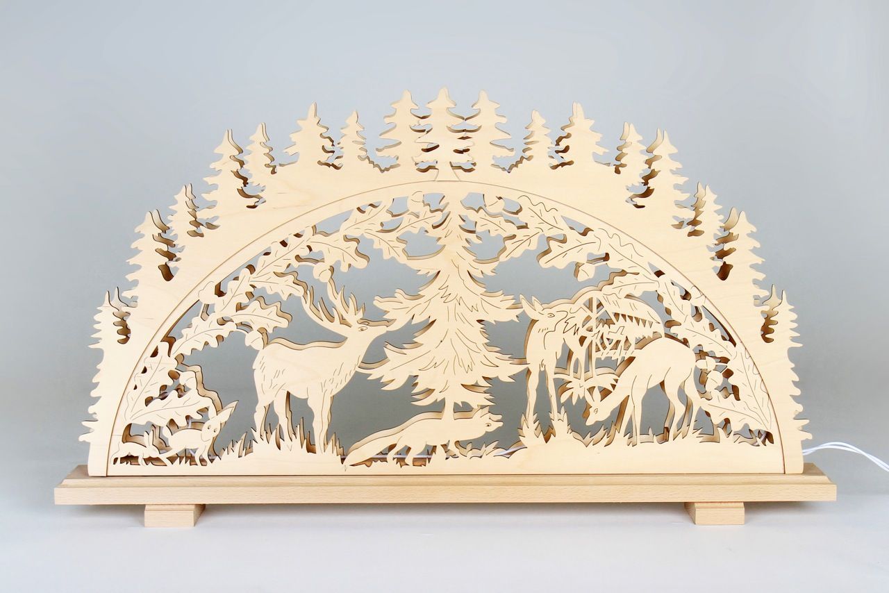 Muster - Schwibbogen "Hirsche und Rehe"