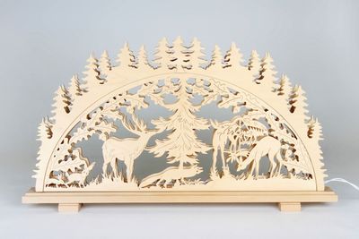 Muster - Schwibbogen "Hirsche und Rehe"