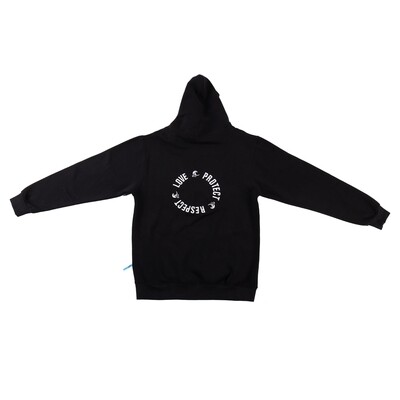Love Protect Respect - black hoodie unisex