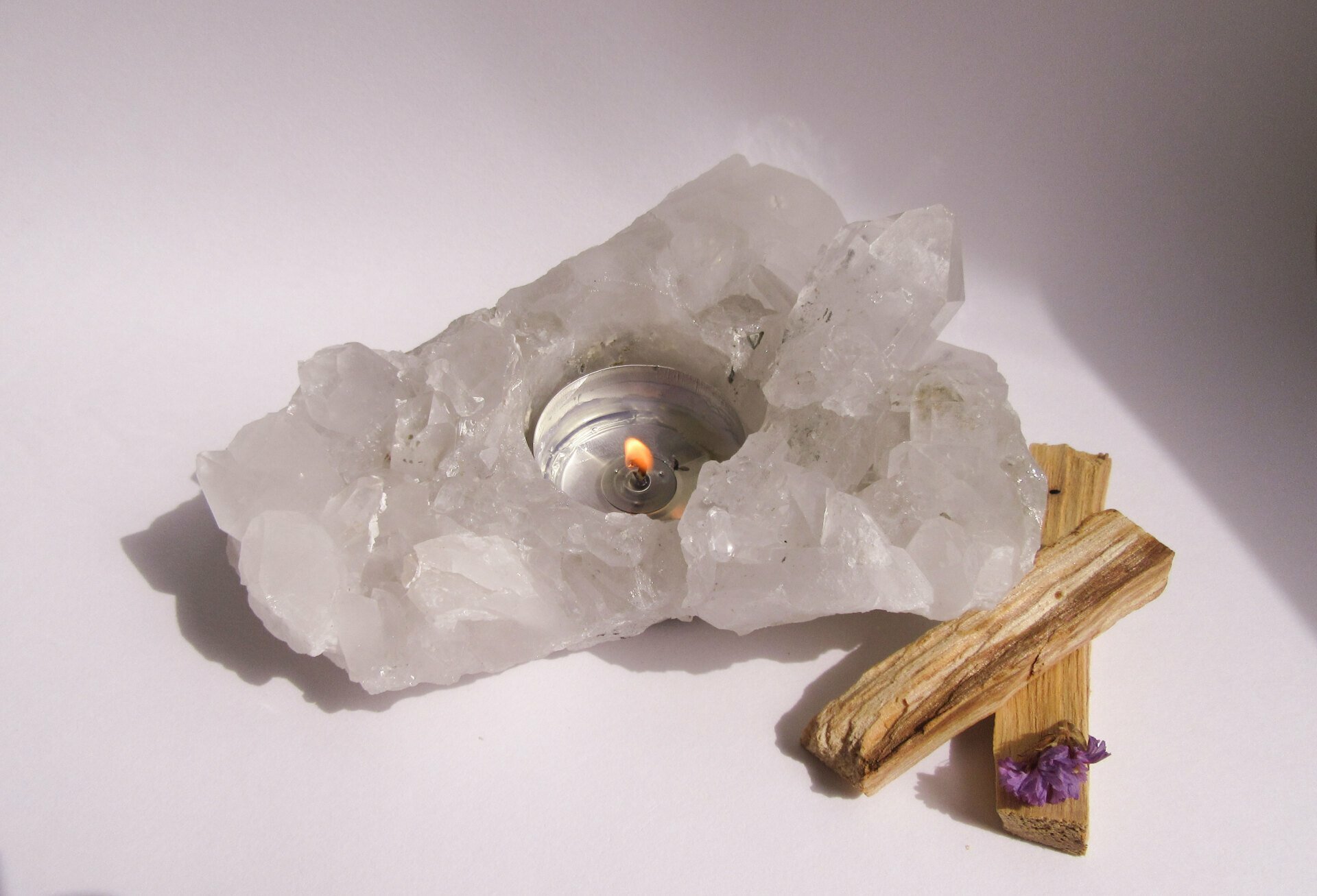 Bergkristal Theelichthouder Nr. 3