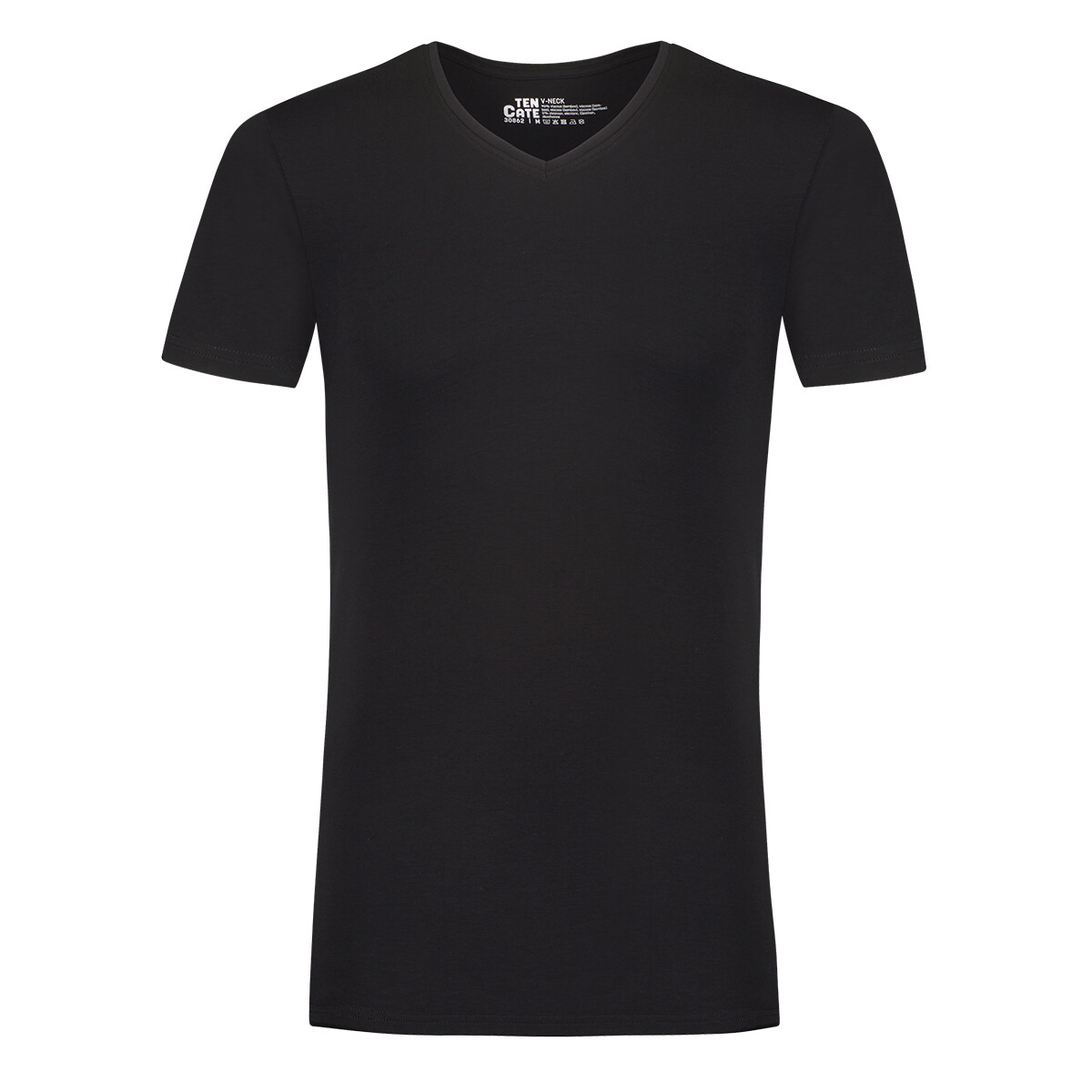 Ten Cate Bamboo Shirt V-Neck 090 Zwart 30862