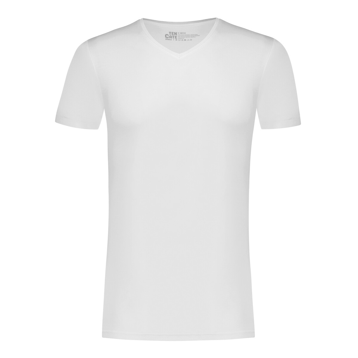 Ten Cate Bamboo Shirt V-Neck 001 Wit 30862