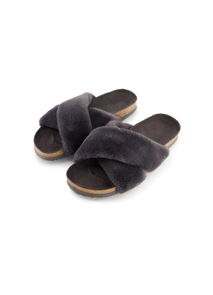 Cyell Fuzzy Slippers Grijs 250401