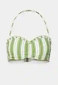 Seafolly Cabana Bustier Bandeau Olive Green 31438-001