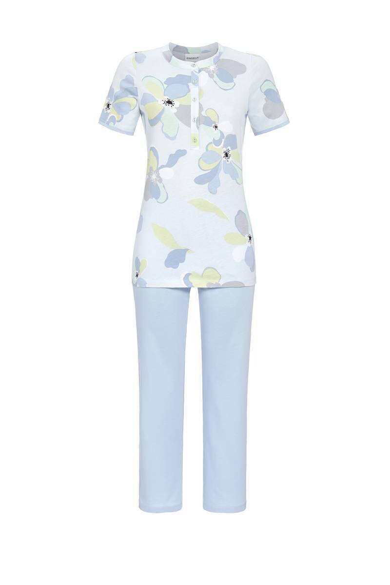 Ringella Pyjama Korte Mouw met 7/8 Broek 222 Aqua 3211248