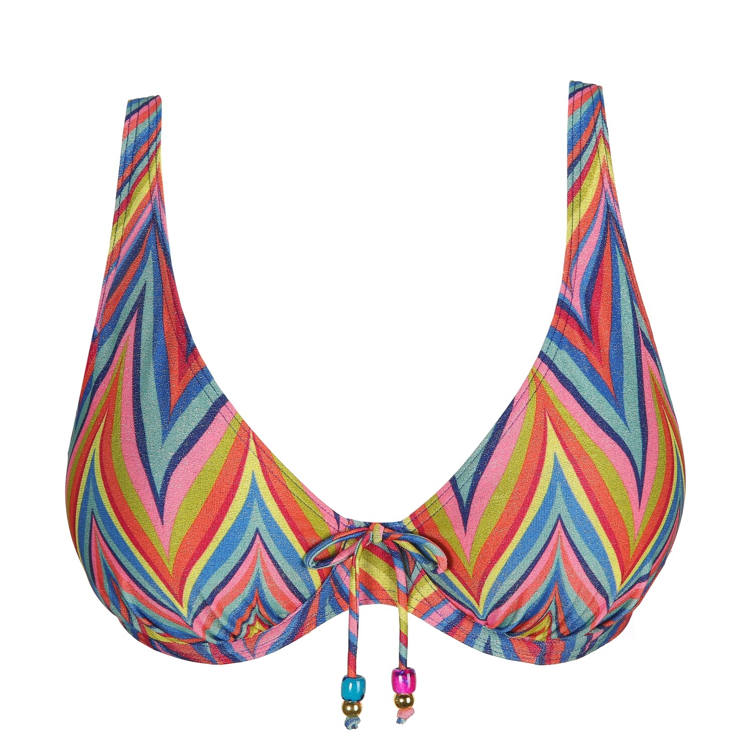 Prima Donna Swim Kea Plunge Bikinitop Halve Mousse Cup Rainbow Paradise 4010819