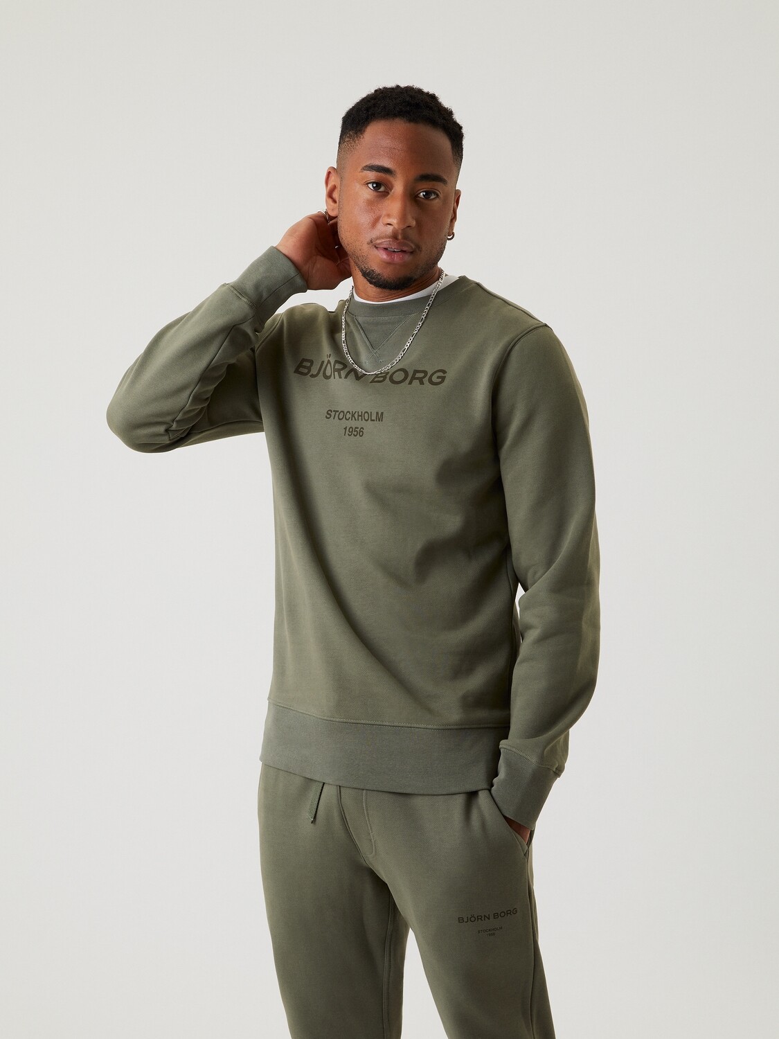Bjorn Borg Trui Crew GY012 Castor Grey Green 10001097
