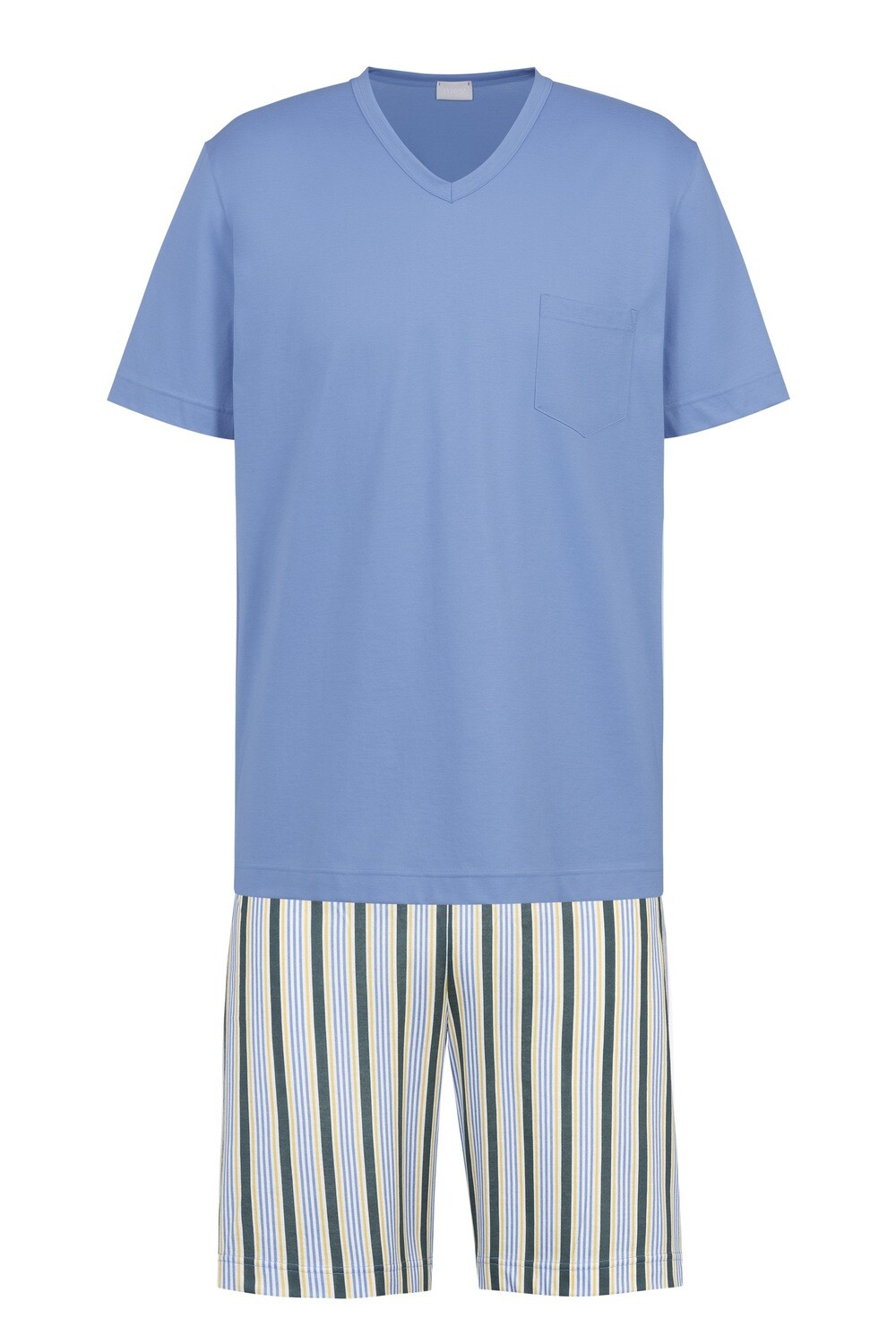 Mey Heren Coloured Stripes Shortama Ocean Breeze 33050