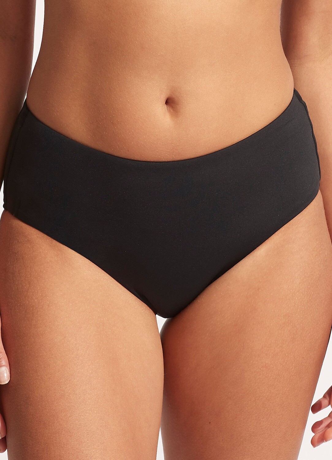 Seafolly Wide Side Retro Black 40586-861