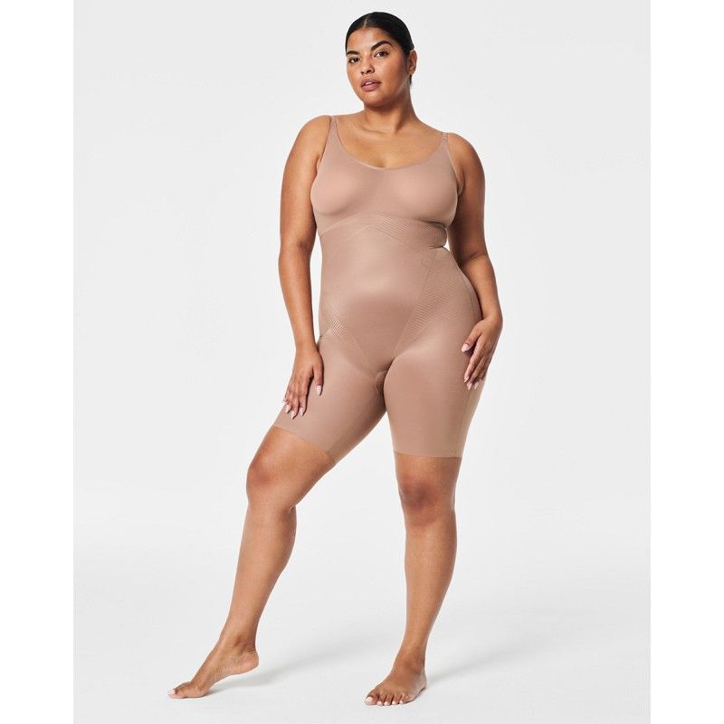 Spanx Thinstincts 2.0 - Closed-Bust Mid-T Bodysuit Cafe au Lait 10380R