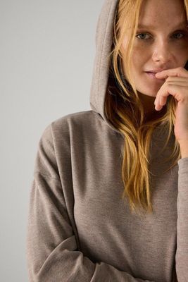 Ysabel Mora Hoodie Melange Brown 70632