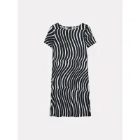Nanso Dyyni Nachthemd Korte Mouw 1492 Black White NA-01-28341