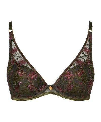 Aubade PLUNGE PADDED BRA 4C SOUND OF HEART DARK GARDEN 4CN81