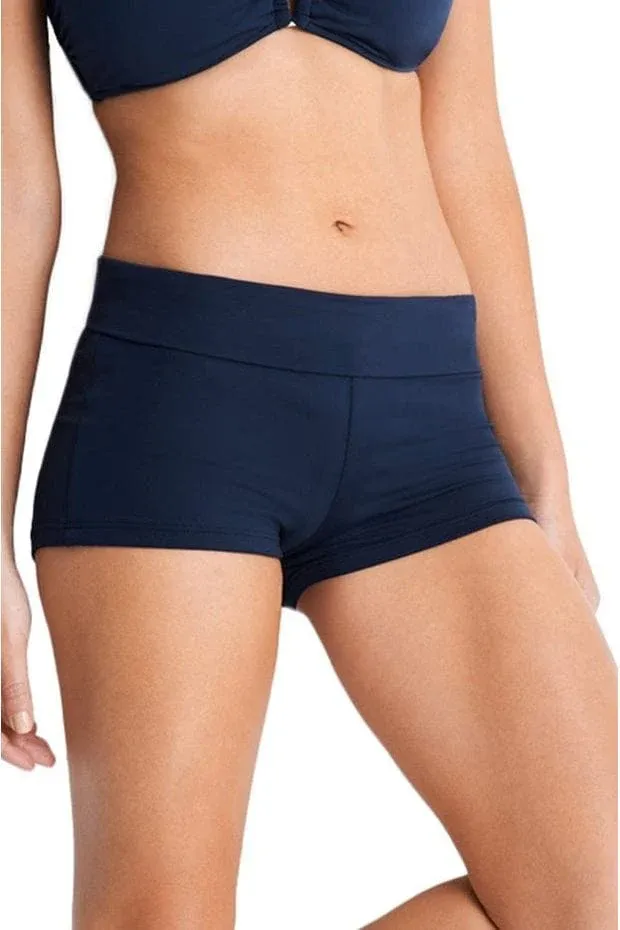 Seafolly Roll Top Boyleg True Navy 44399-942