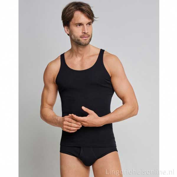 Schiesser Hemd zwart 005120