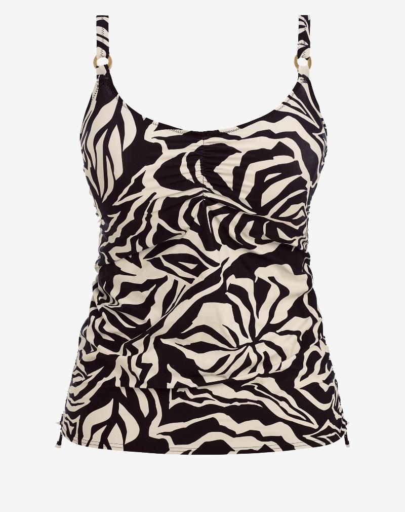 Fantasie swimwear ARUBA NIGHTS UW ADJUSTABLE SIDE TANK BLACK &amp; CREAM FS505351