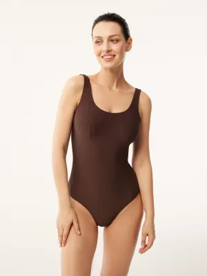 Megami Carmen One-Piece Swimsuit Espresso M5114