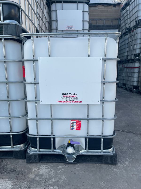 FDA Approved Food Grade / Triple Cleaned 330 gallon tanks.(LIMITED SUPPLY - Call before purchasing to ensure inventory)