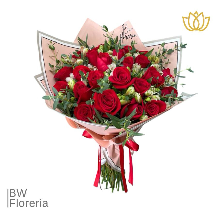 24 rosas rojas